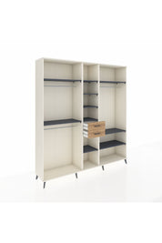 Hyperion Dolap 10 Raflı 2 Çekmeceli 3 Askılı 220x44x243 Aytaşı-Antrasit/Çam