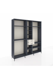 Hyperion Dolap 10 Raflı 2 Çekmeceli 3 Askılı 220x44x243 Antrasit-Antrasit/Aytaşı