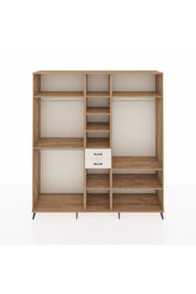 Hyperion Dolap 10 Raflı 2 Çekmeceli 3 Askılı 220x44x243 Çam-Çam/Aytaşı