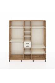 Hyperion Dolap 10 Raflı 2 Çekmeceli 3 Askılı 220x44x243 Çam-Aytaşı/Aytaşı