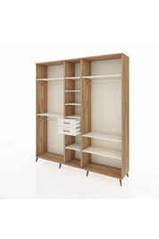 Hyperion Dolap 10 Raflı 2 Çekmeceli 3 Askılı 220x44x243 Çam-Aytaşı/Aytaşı