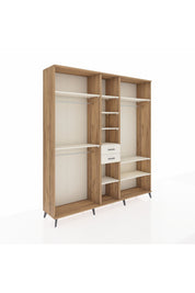 Hyperion Dolap 10 Raflı 2 Çekmeceli 3 Askılı 220x44x243 Çam-Aytaşı/Aytaşı