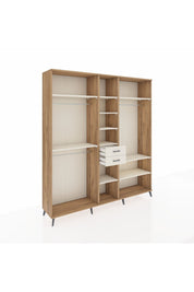 Hyperion Dolap 10 Raflı 2 Çekmeceli 3 Askılı 220x44x243 Çam-Aytaşı/Aytaşı
