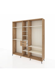 Hyperion Dolap 10 Raflı 2 Çekmeceli 3 Askılı 220x44x243 Çam-Aytaşı/Çam