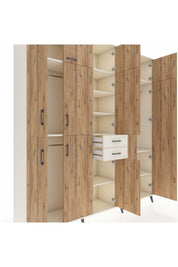 Hyperion Dolap 10 Raflı 2 Çekmeceli 3 Askılı 220x44x243 Aytaşı-Çam/Aytaşı