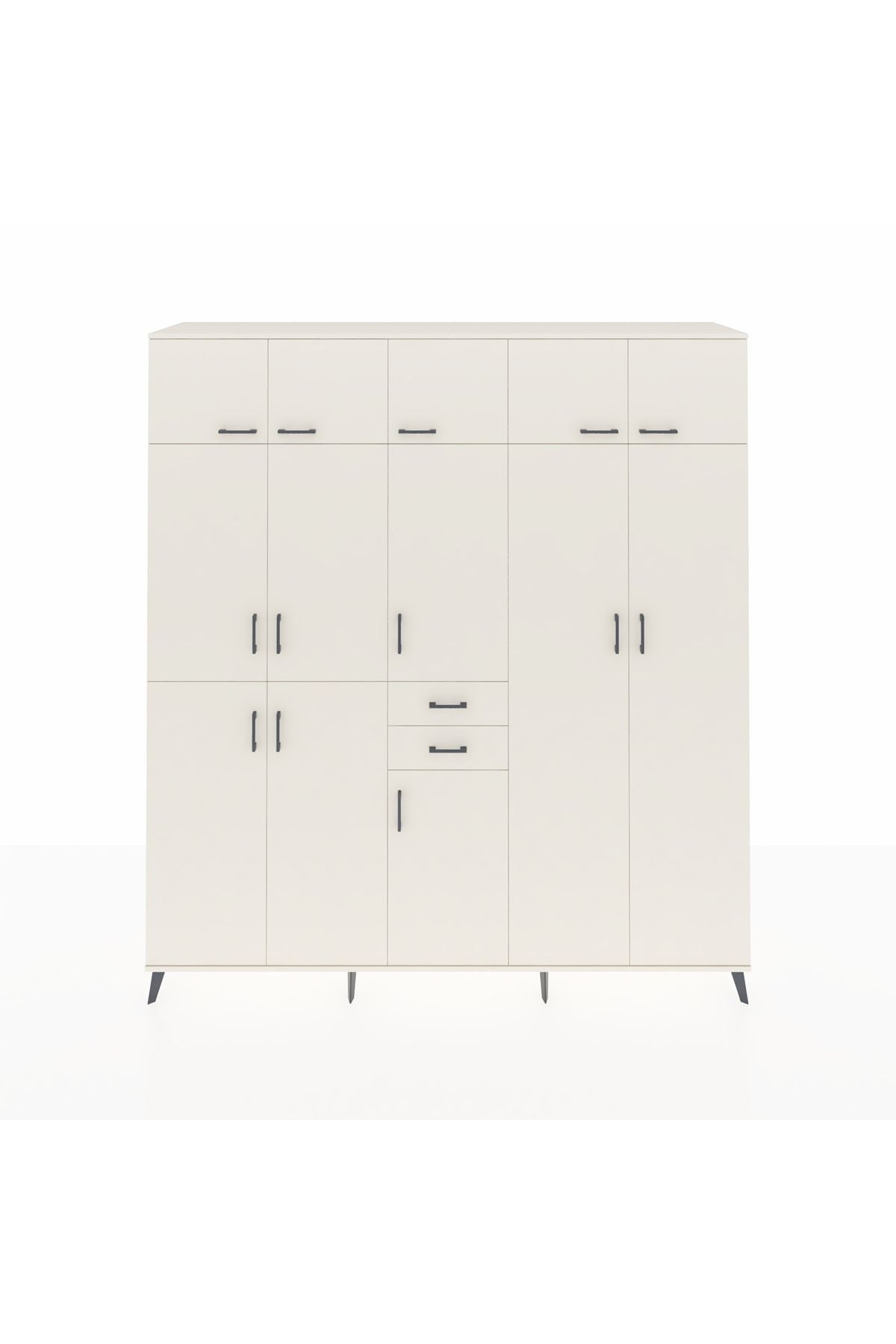 Hyperion Dolap 10 Raflı 2 Çekmeceli 3 Askılı 220x44x243 Aytaşı-Aytaşı/Aytaşı