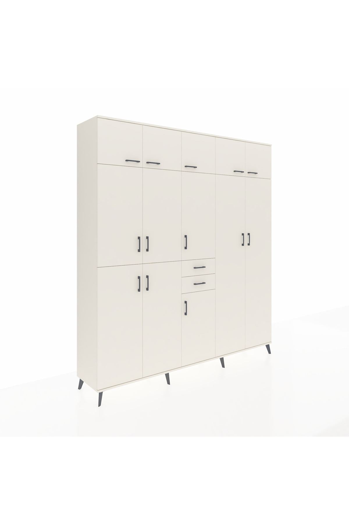 Hyperion Dolap 10 Raflı 2 Çekmeceli 3 Askılı 220x44x243 Aytaşı-Aytaşı/Aytaşı