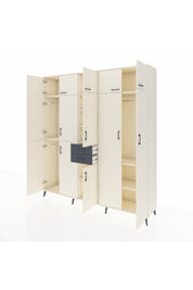 Hyperion Dolap 10 Raflı 2 Çekmeceli 3 Askılı 220x44x243 Aytaşı-Aytaşı/Antrasit