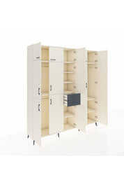 Hyperion Dolap 10 Raflı 2 Çekmeceli 3 Askılı 220x44x243 Aytaşı-Aytaşı/Antrasit