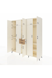 Hyperion Dolap 10 Raflı 2 Çekmeceli 3 Askılı 220x44x243 Aytaşı-Aytaşı/Çam