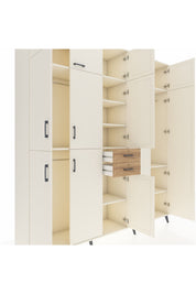 Hyperion Dolap 10 Raflı 2 Çekmeceli 3 Askılı 220x44x243 Aytaşı-Aytaşı/Çam