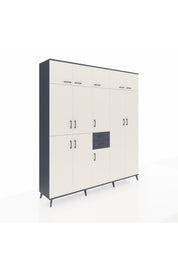 Hyperion Dolap 10 Raflı 2 Çekmeceli 3 Askılı 220x44x243 Antrasit-Aytaşı/Antrasit