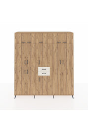 Hyperion Dolap 10 Raflı 2 Çekmeceli 3 Askılı 220x44x243 Çam-Çam/Aytaşı