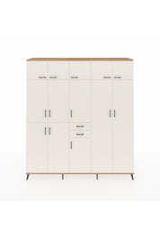 Hyperion Dolap 10 Raflı 2 Çekmeceli 3 Askılı 220x44x243 Çam-Aytaşı/Aytaşı