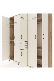 Hyperion Dolap 10 Raflı 2 Çekmeceli 3 Askılı 220x44x243 Çam-Aytaşı/Aytaşı