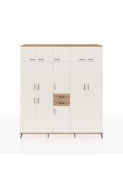 Hyperion Dolap 10 Raflı 2 Çekmeceli 3 Askılı 220x44x243 Çam-Aytaşı/Çam