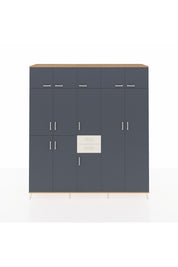 Hyperion Dolap 10 Raflı 2 Çekmeceli 3 Askılı 220x44x243 Çam-Antrasit/Aytaşı