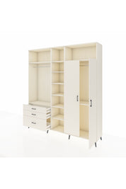 Hyperion Dolap 10 Raflı 3 Çekmeceli 2 Askılı 220x44x243 Aytaşı-Aytaşı/Aytaşı