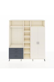 Hyperion Dolap 10 Raflı 3 Çekmeceli 2 Askılı 220x44x243 Aytaşı-Aytaşı/Antrasit