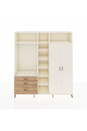 Hyperion Dolap 10 Raflı 3 Çekmeceli 2 Askılı 220x44x243 Aytaşı-Aytaşı/Çam