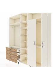 Hyperion Dolap 10 Raflı 3 Çekmeceli 2 Askılı 220x44x243 Aytaşı-Aytaşı/Çam