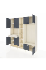 Hyperion Dolap 12 Raflı Tek Çekmeceli 8 Kapaklı 220x44x243 - S553M044V07B