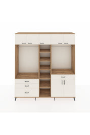 Hyperion Gardrop 11 Raflı 4 Çekmeceli 2 Askılı 220x44x243 Çam-Aytaşı/Aytaşı