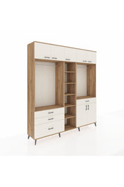 Hyperion Gardrop 11 Raflı 4 Çekmeceli 2 Askılı 220x44x243 Çam-Aytaşı/Aytaşı