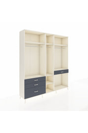 Hyperion Dolap 7 Raflı 4 Çekmeceli 3 Askılı 220x44x243 - S553M057V05B