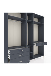 Hyperion Dolap 7 Raflı 4 Çekmeceli 3 Askılı 220x44x243 - S553M057V17B