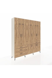 Hyperion Dolap 8 Raflı 4 Çekmeceli 3 Askılı 220x44x243 - S553M058V03B