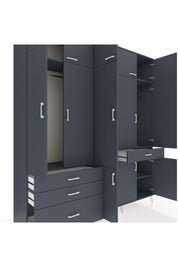 Hyperion Dolap 8 Raflı 4 Çekmeceli 3 Askılı 220x44x243 - S553M058V17B