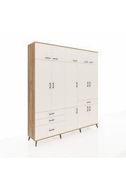 Hyperion Dolap 8 Raflı 4 Çekmeceli 3 Askılı 220x44x243 - S553M058V22B