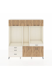 Hyperion Dolap 8 Raflı 4 Çekmeceli 3 Askılı 220x44x243 Aytaşı-Çam/Aytaşı