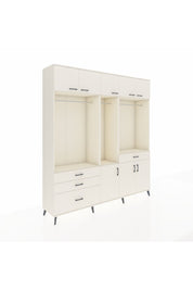 Hyperion Gardrop 8 Raflı 4 Çekmeceli 3 Askılı 220x44x243 Aytaşı-Aytaşı/Aytaşı