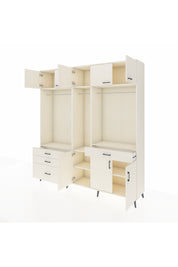 Hyperion Gardrop 8 Raflı 4 Çekmeceli 3 Askılı 220x44x243 Aytaşı-Aytaşı/Aytaşı