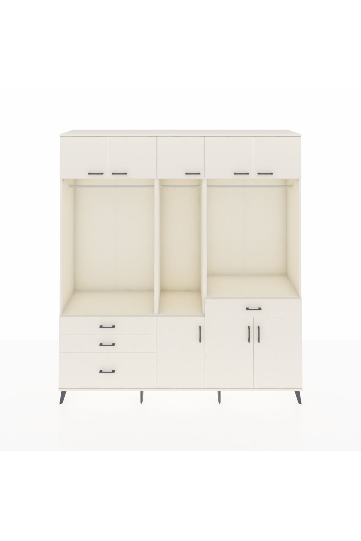 Hyperion Gardrop 8 Raflı 4 Çekmeceli 3 Askılı 220x44x243 Aytaşı-Aytaşı/Aytaşı