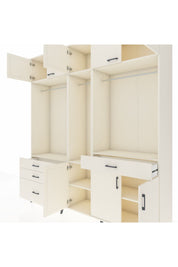 Hyperion Gardrop 8 Raflı 4 Çekmeceli 3 Askılı 220x44x243 Aytaşı-Aytaşı/Aytaşı