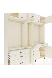 Hyperion Gardrop 8 Raflı 4 Çekmeceli 3 Askılı 220x44x243 Aytaşı-Aytaşı/Aytaşı