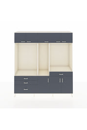 Hyperion Gardrop 8 Raflı 4 Çekmeceli 3 Askılı 220x44x243 Aytaşı-Antrasit/Antrasit