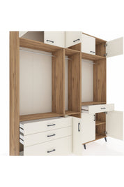 Hyperion Gardrop 8 Raflı 4 Çekmeceli 3 Askılı 220x44x243 Çam-Aytaşı/Aytaşı