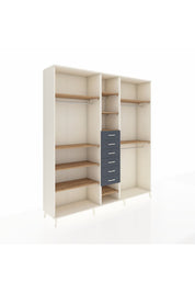 Hyperion Dolap 10 Raflı 6 Çekmeceli 3 Askılı 220x44x243 - S553M060V02B