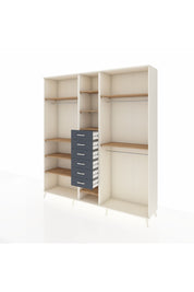 Hyperion Dolap 10 Raflı 6 Çekmeceli 3 Askılı 220x44x243 - S553M060V02B