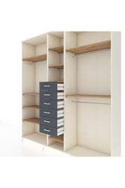 Hyperion Dolap 10 Raflı 6 Çekmeceli 3 Askılı 220x44x243 - S553M060V02B