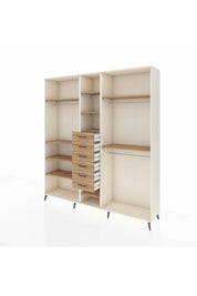 Hyperion Dolap 10 Raflı 6 Çekmeceli 3 Askılı 220x44x243 - S553M060V03B