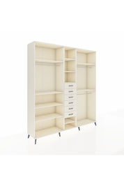 Hyperion Dolap 10 Raflı 6 Çekmeceli 3 Askılı 220x44x243 - S553M060V04B