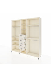 Hyperion Dolap 10 Raflı 6 Çekmeceli 3 Askılı 220x44x243 - S553M060V04B