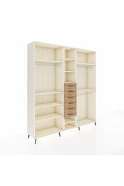 Hyperion Dolap 10 Raflı 6 Çekmeceli 3 Askılı 220x44x243 - S553M060V06B