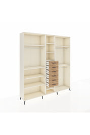 Hyperion Dolap 10 Raflı 6 Çekmeceli 3 Askılı 220x44x243 - S553M060V06B