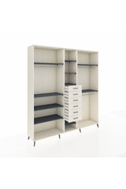 Hyperion Dolap 10 Raflı 6 Çekmeceli 3 Askılı 220x44x243 - S553M060V07B